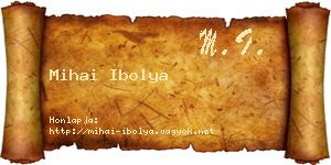 Mihai Ibolya névjegykártya